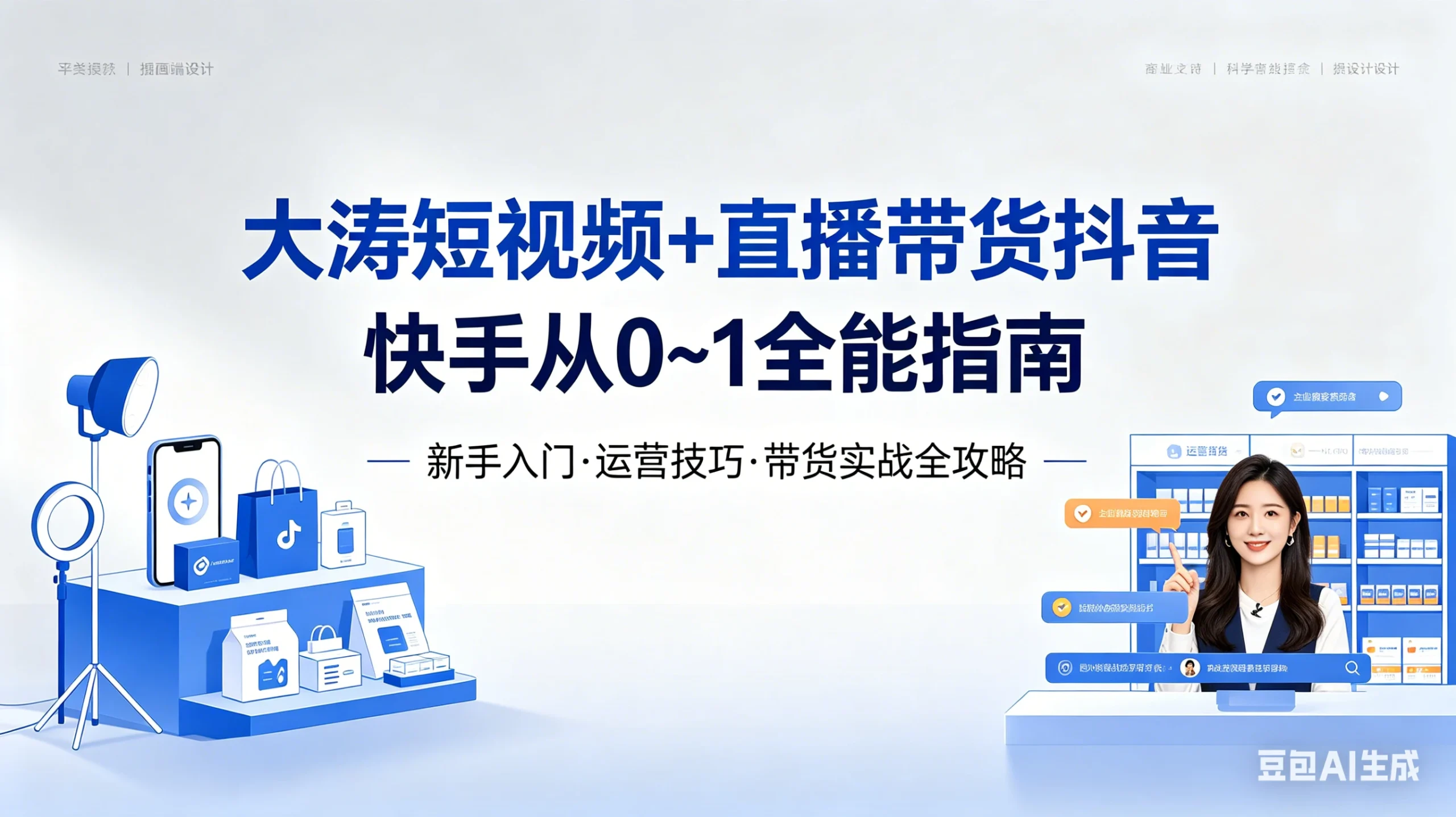 【精】大涛短视频+直播带货 短视频+图文+直播带货VIP陪跑，全平台起号+选品+实拍+剪辑+投放+变现全教学-淘米帮
