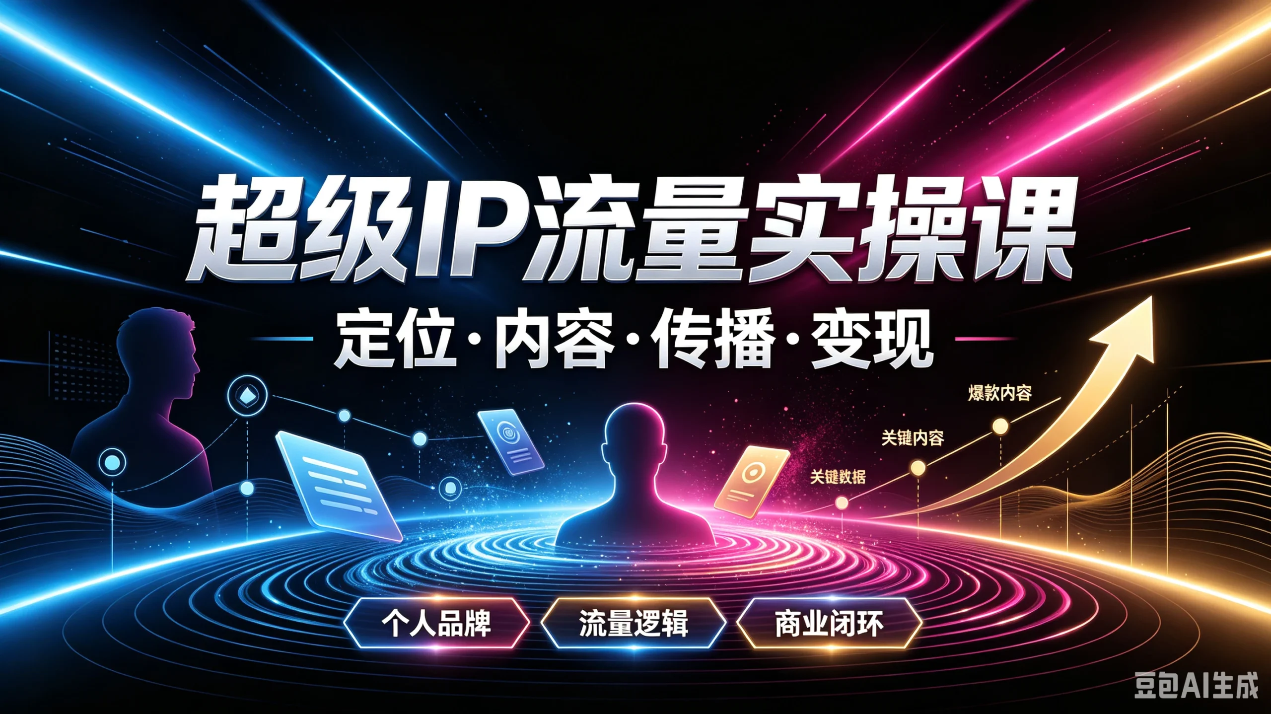 【精】超级IP流量实操课,定位·内容·传播·变现,个人品牌、流量逻辑、商业闭环-淘米帮