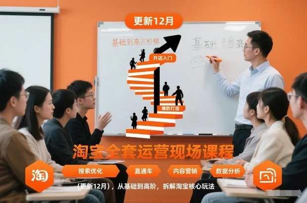 【精】淘宝全套运营现场课程(更新26年1月)，从基础到高阶，拆解淘宝核心玩法-淘米帮